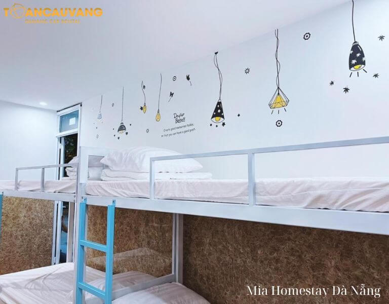 Phong ngủ giường tầng tại Mia Homestay Đà Nẵng