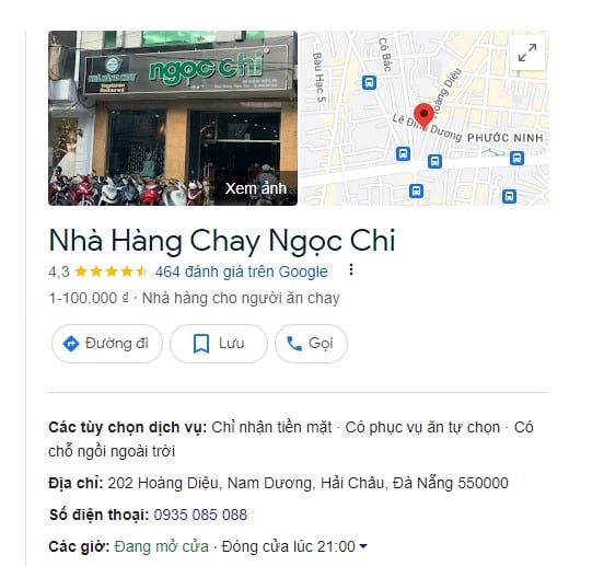 review nhà hàng chay Ngọc Chi
