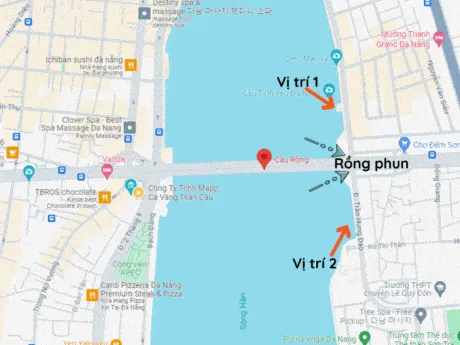 ngắm cầu rồng phun lửa ở đường trần hưng đạo