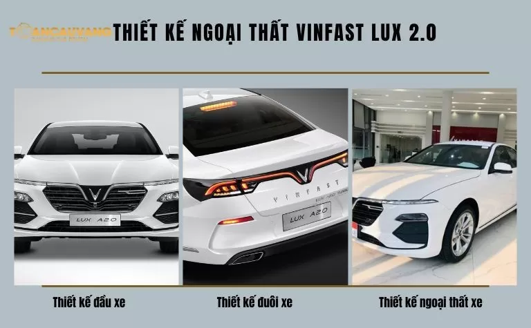 Giá thuê xe VinFast Lux 2.0 và cách sử dụng các tính năng 1 thiet ke ngoai that xe o to vinfast lux 2.0
