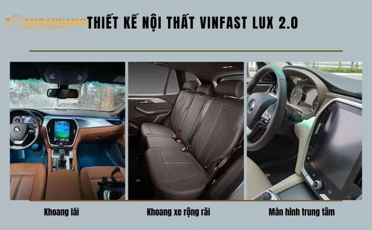 Giá thuê xe VinFast Lux 2.0 và cách sử dụng các tính năng 2 thiet ke noi that xe vinfast lux 2.0